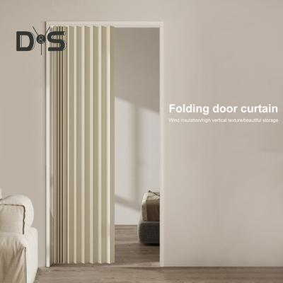 Magnetischer Türvorhang, stanzfrei, faltbar, winddicht, plissiert, Sichtschutz, unsichtbar, dick, für Schlafzimmer, Wohnzimmer, Türvorhang geeignet für