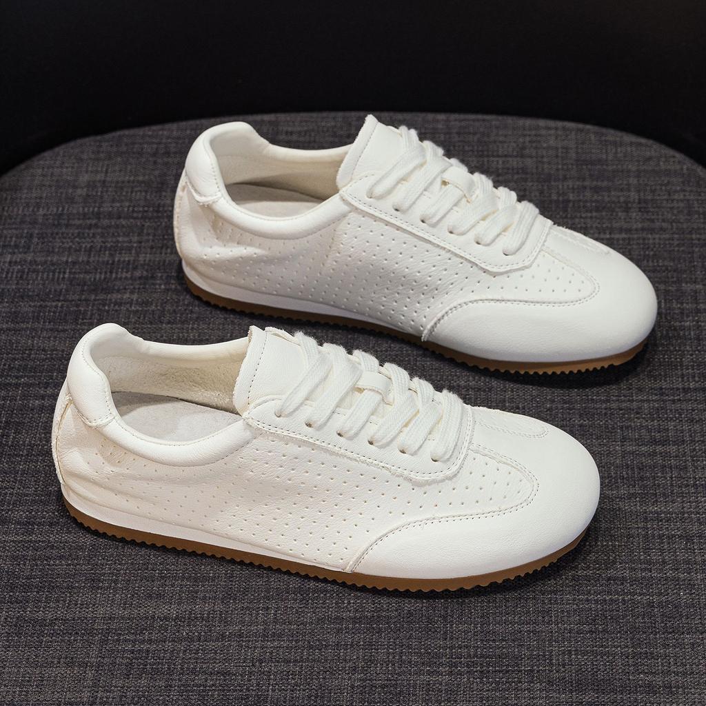 Women's Summer New Thick-soled Heightening Versatile Breathable Leather Casual Shoes