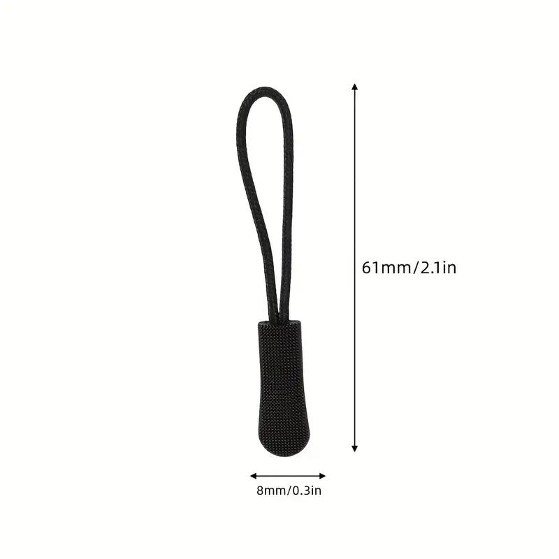 20 Pcs Zipper Pull Puller End Fit Rope Tag Replacement Clip Broken Buckle Fixer Zip Cord Tab Travel Bag Suitcase Tent Backpack