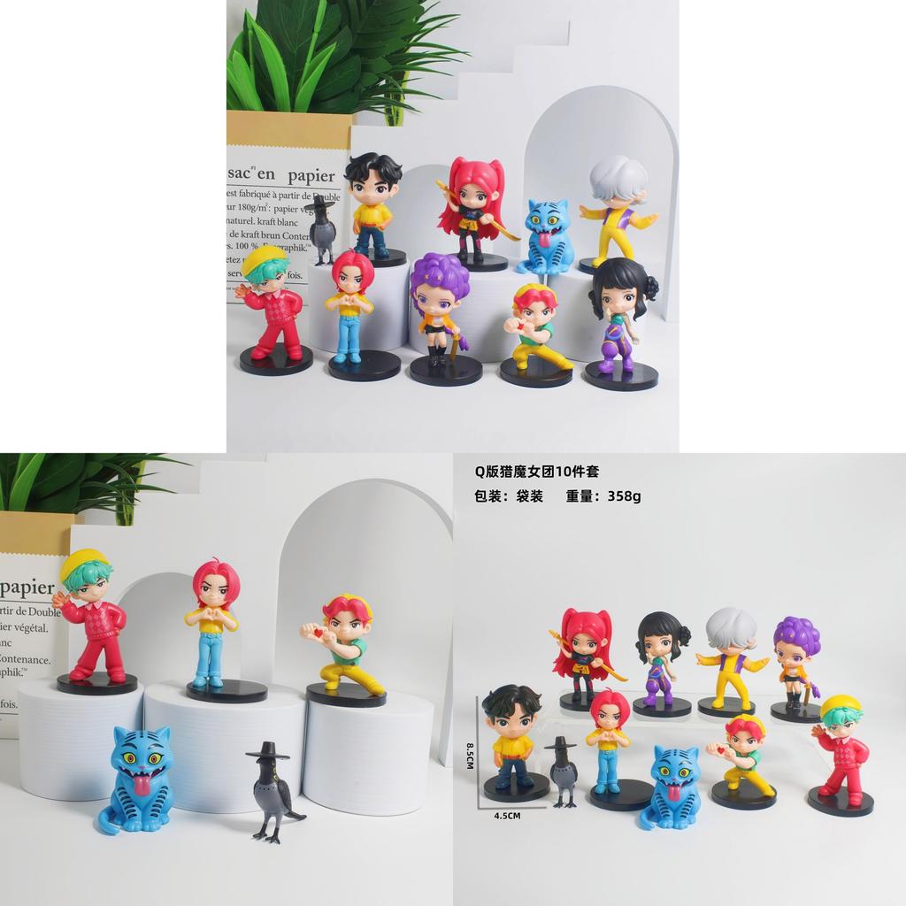 Kpop Demon Hunters Pvc Figurine Collection Set, Perfect Ornament For Fans And Collectors Home Office Decor
