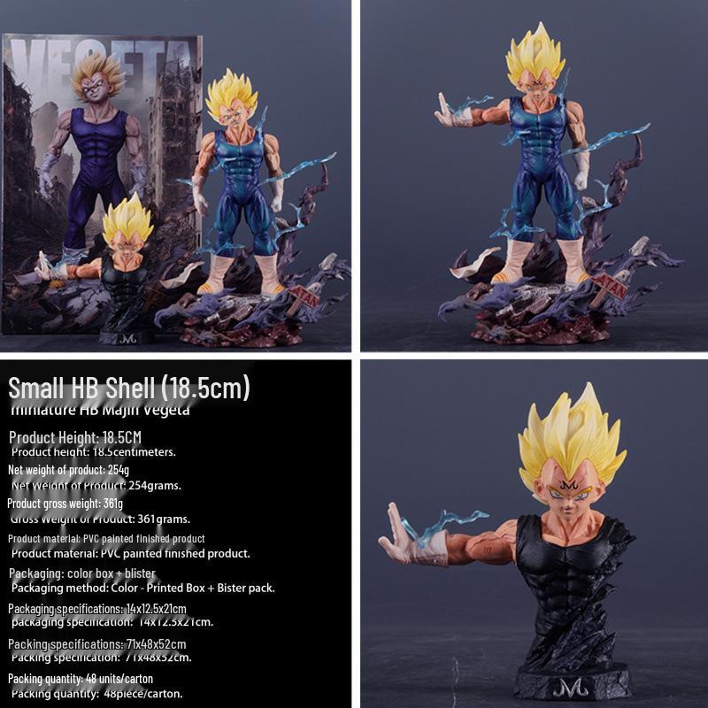 Demonized Vegeta Double Head Figure by Herobelief - Dragon Ball Anime Model