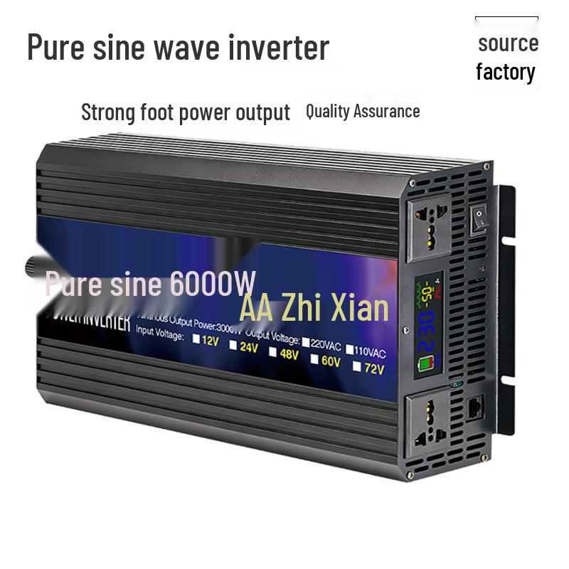 Pure Sine Wave Inverter for Lithium Battery Systems (12V/24V/84V/60V to 220V) 60V/1000W Pure Sine Wave