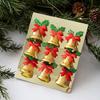 6/9Pcs Plastic Christmas Ornaments Iron New Year Pendant Christmas Bells  Festival Party Celebration