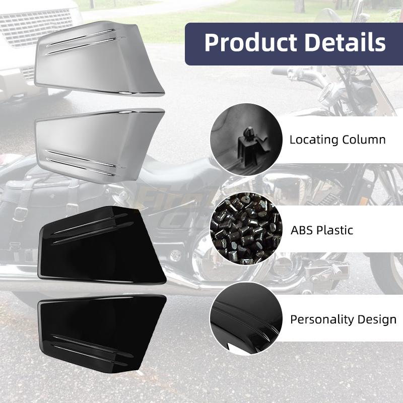 Motorcycle ABS Plastic Battery Side Cover Fairing Chrome Black For Honda VTX 1800 C/Custom Models 2002-2004 2006-2008