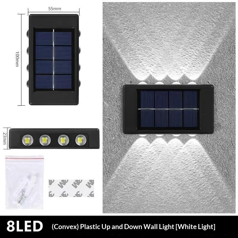 Solar LED Wall Lamp Outdoor Waterproof Lighting Solution for Gardens
