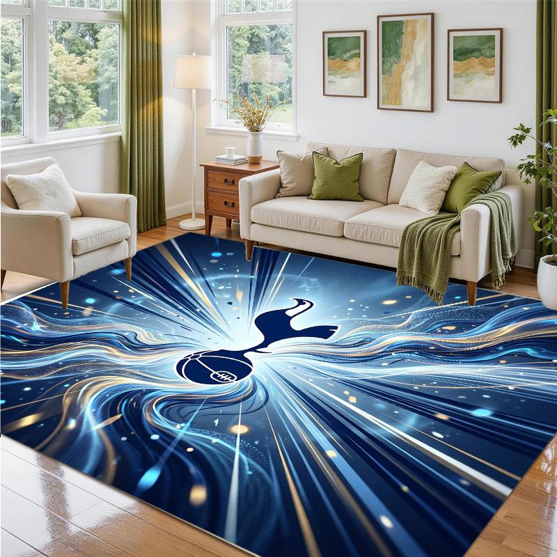 Tottenham Hotspur Design Crystal Velvet Rug Soft Decorative Mat for Bedroom Entrance