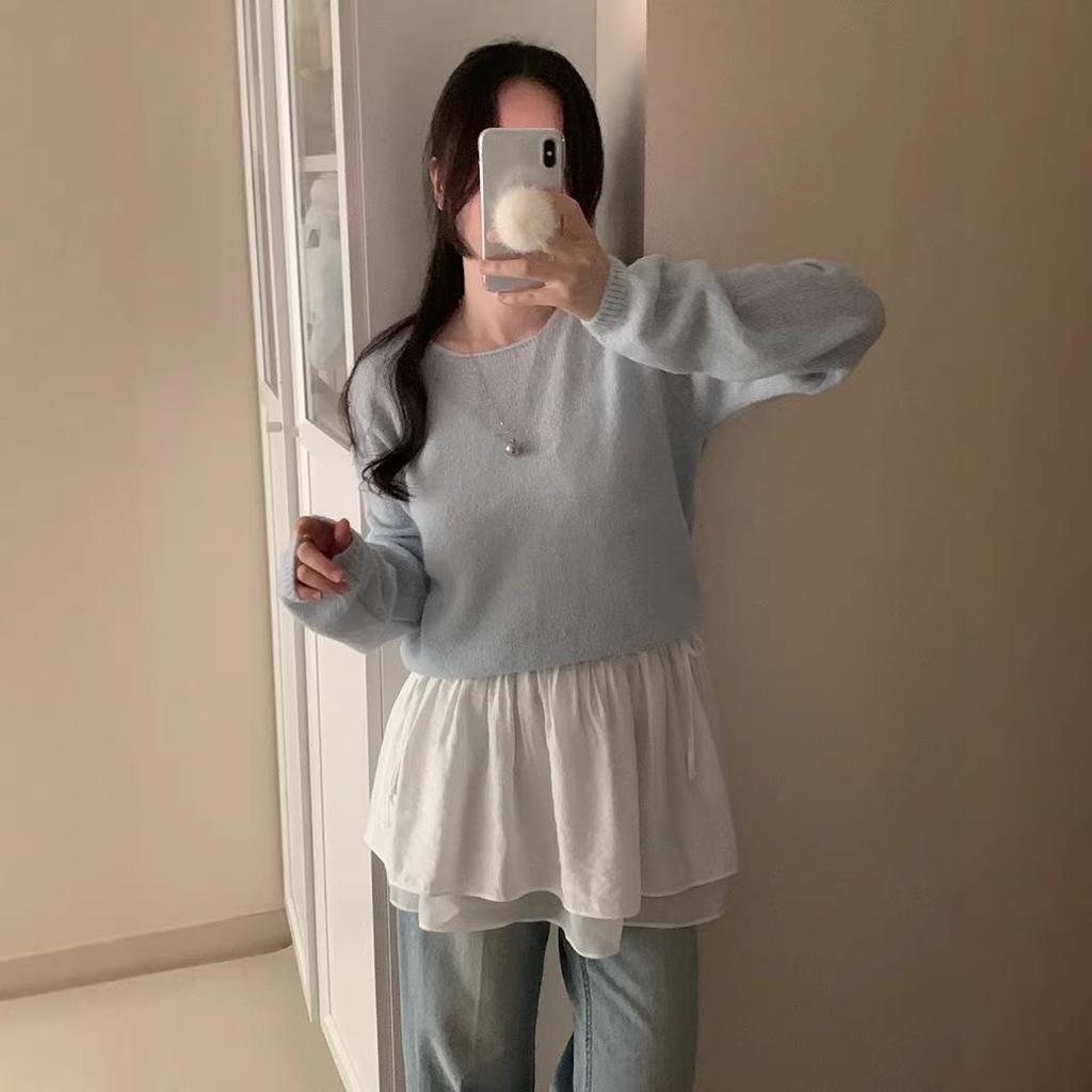 Korean Chic Double-Layer Spaghetti Strap Dress - Spring/Summer 2026 Collection