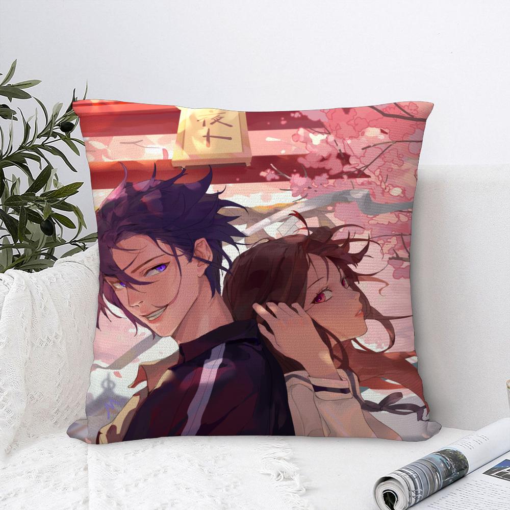 

Anime N-Noragami Pillow Case Sofa Decorative Home Double-sided Print Plush Square Throw Pillow Covers Cushion Decor Cover 16x16Inch