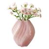 Cream-Colored Twisted Spiral Glass Vase for Hydroponic Floral Decor