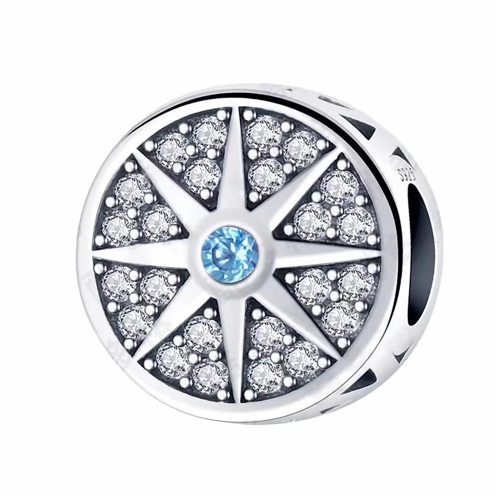 Charms Plata Real Copper Colors Star Lucky Blue Devil Eyes Pendant Charm Fits Original Bracelet Handmade DIY Fine Jewelry Gift For Women