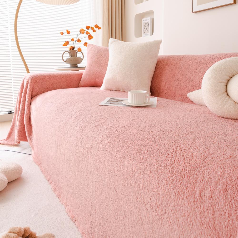 Shu Cotton Velvet Sofa Cover Towel Cushion All-Inclusive Universal Simple Modern Seat Cushions Sofa Cover Winter Plush Autumn and Winter