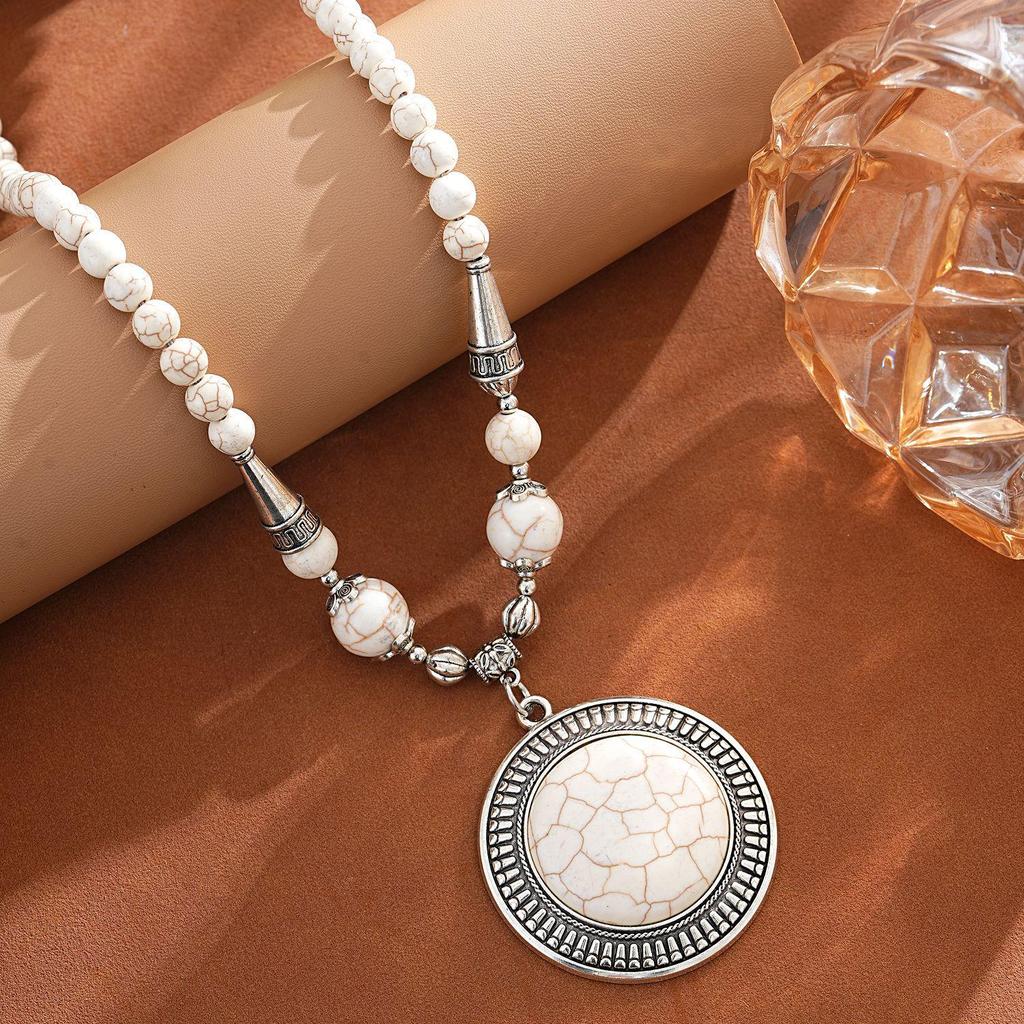 Vintage Etnische Stijl Steen Kralen Ketting - High-End Mode voor Vrouwen