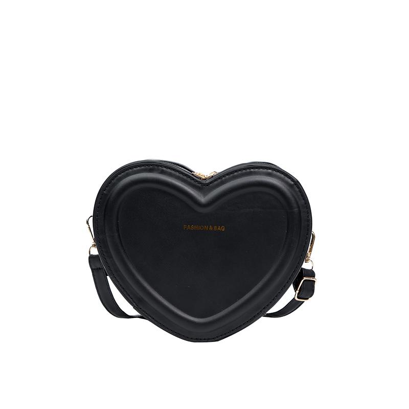 Fashion Casual Women'S Shoulder Bag Pu Solid Color Heart Shape With Adjustable Belt Ladies Crossbody Bag For Outings Festivals