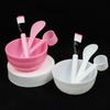 4Pcs Diy Facemask Mixing Tool Kit Facial Mask Bowl Stick Spatula Silicone Soft Face Brushes Spoons