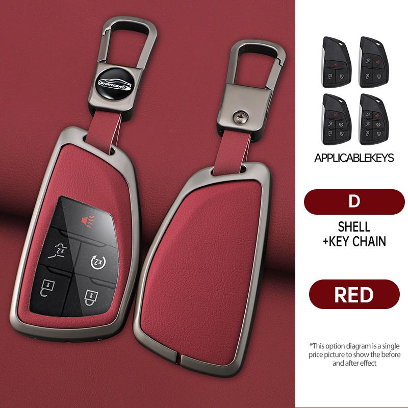 Alloy 3/4/5/6 Buttons Auto Key Fob Case Cover Fit For Chevrolet Tahoe Suburban Fit For Gmc Yukon Fit For Buick Envision S Plus Avenir -