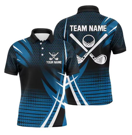 Trend 3D Golf Print Men's Fashion Name Team Name Short-sleeved Polo Shirt Casual Sports Polo Shirt