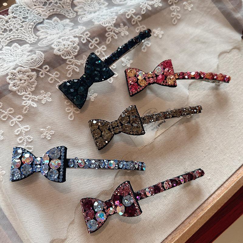 

Korean Chic Rhinestone Bow Hair Clip