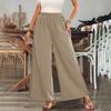 Womens Pants Casual Drawstring Elastic Waist Pants Comfy Straight Yoga Loose Trousers