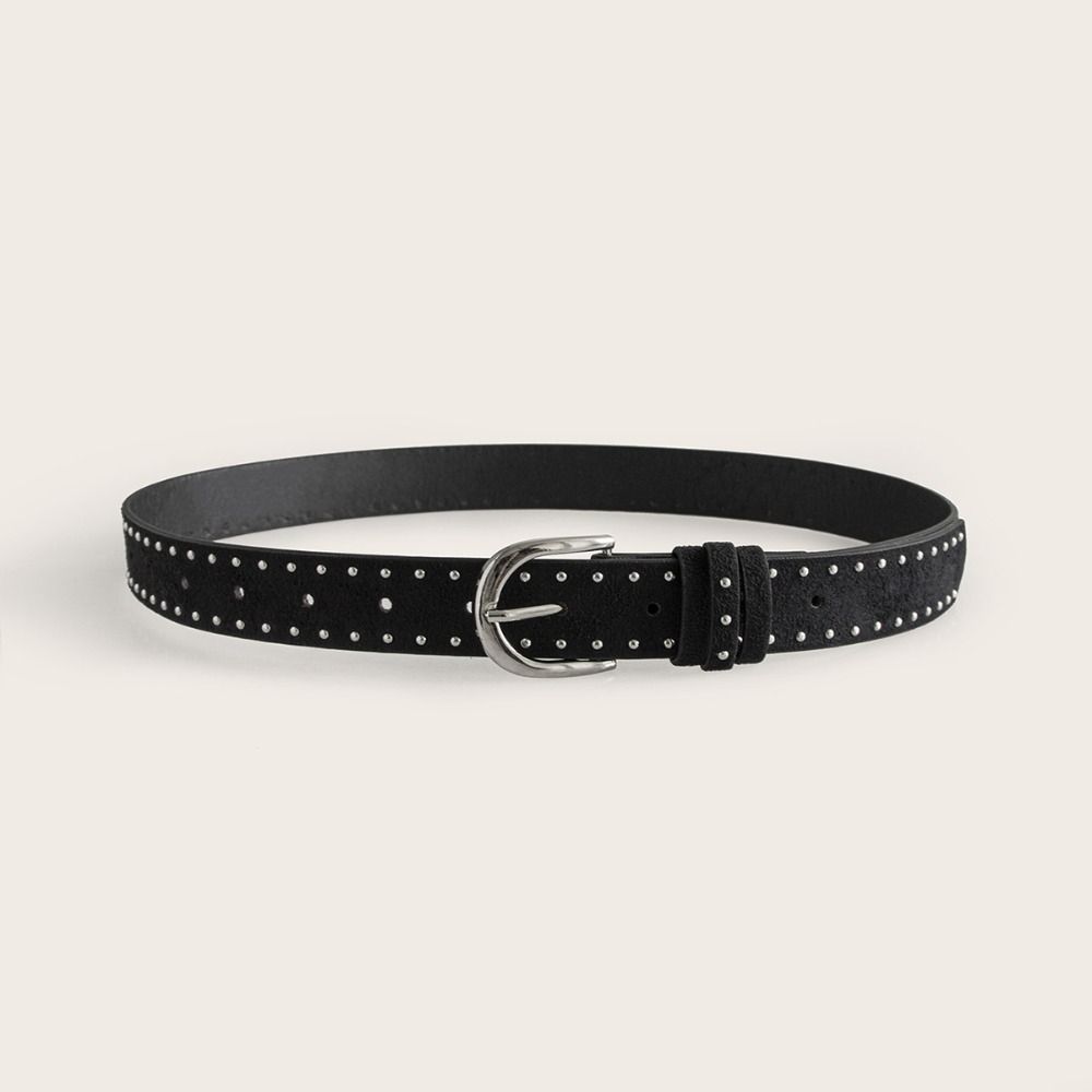 Punk Women Waist Belts Western Style Buckle Waist Belts Dress Belt Metal Rivet Waistbands  Party