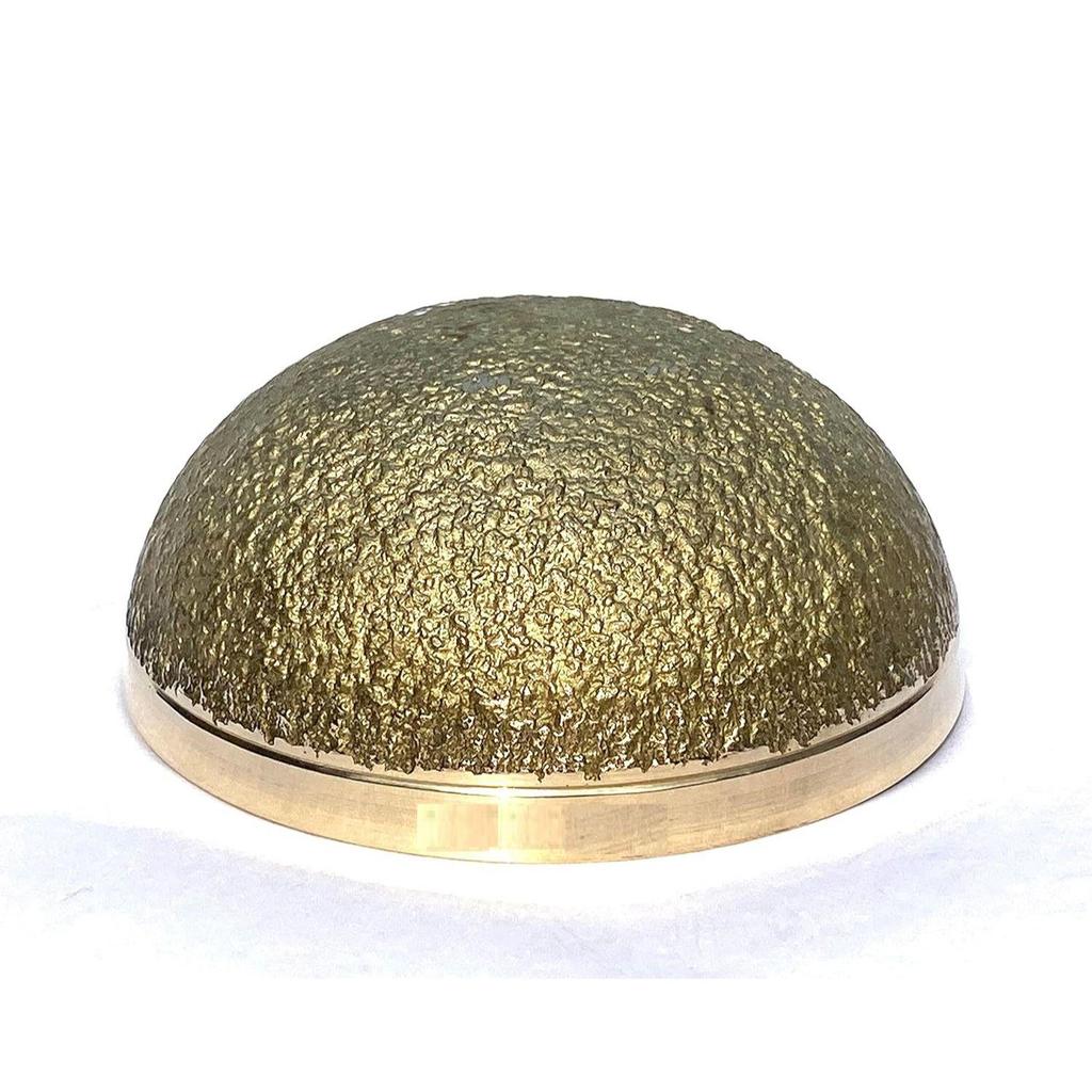 Bronze Kansa Natürliche Vatki Tasse mit Holzgriff Ayurvedische Entgiftung Fußmassagegerät Entspannung & Tiefenreinigung