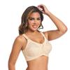 Plus Size Women Ultra Thin Full Cup No Sponge Sexy Lace No Underwire Transparent Bra