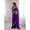 Ready to wear georgette mirror lace saree