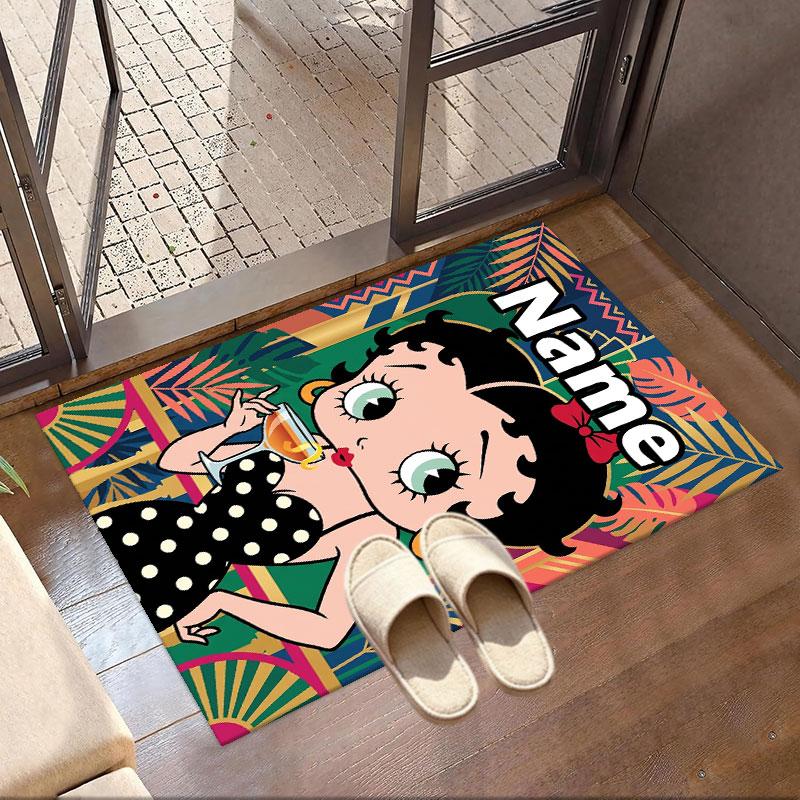Custom Name Personalized Betty Boop Print Carpet, Versatile Home Decor Rug, for Playroom, Apartment, Balcony, Entryway, Hallway Gift