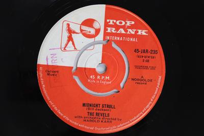 7-Zoll Schallplatte RE-VELS - Midnight Stroll 45JAR235 Top Rank Intern 1959 UK Rock Gebraucht