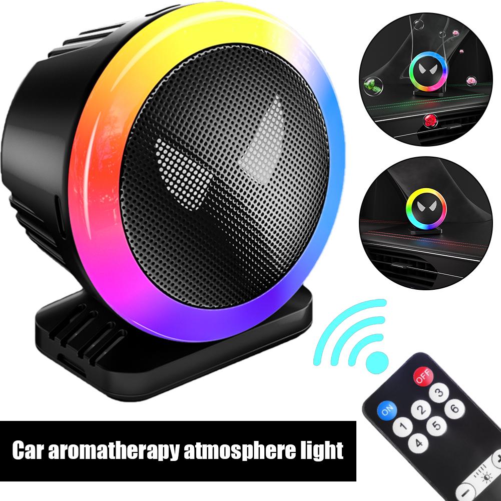 Car Aromatherapy Atmosphere Light RGB Sound Control Music Rhythm Lights Car Interior Creative Air Freshener For Automotive Q4N9
