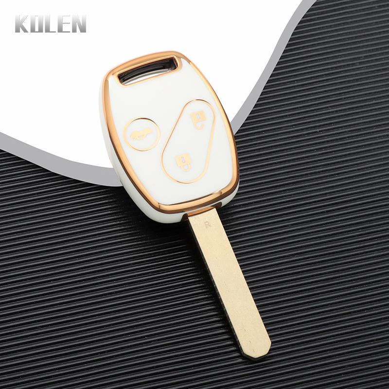 New Tpu Car Key Case Shell Cover For Honda Accord Civic Crv Cr-V Pilot Insight Ridgeline Protector Holder Fob Bag Accessories