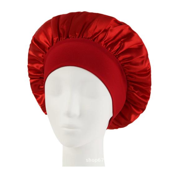 Summer Wide Brimmed Nightcap with High Elasticity Headband for Beauty, Hairdressing, and Hair Care