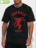 T-shirt Grafica Whisky Palla di Fuoco Drago Rosso Fuoco - Cotone Cr...