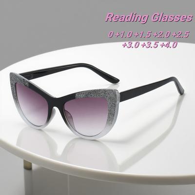 Nowe Modne Spersonalizowane Damskie Okulary Przeciwsłoneczne Kocie Oko do Presbiopii Ultralekkie Neutralne Blokowane Kolory Design HD Okulary