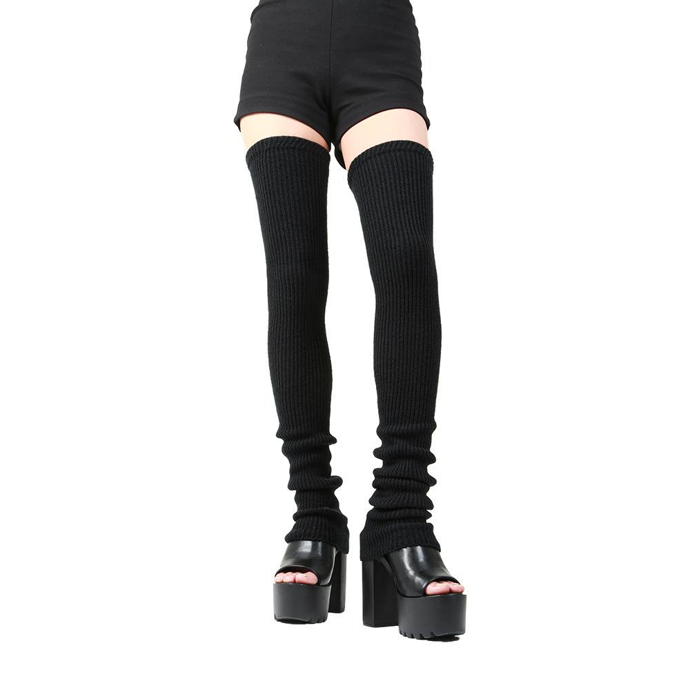 90cm Fashion Knitted Stacked Sock Sleeves Calf Sock Sleeves Slim Leg Stockings Women's Leg Sock Sleeves