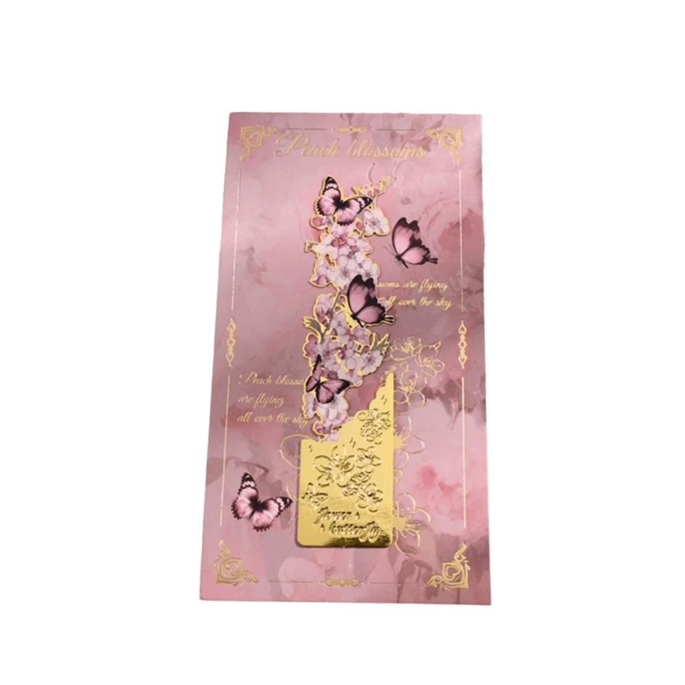 Flower Metal Bookmark Vintage Book Page Clip Book Accessories Painting Metal Bookmark Students StyleC
