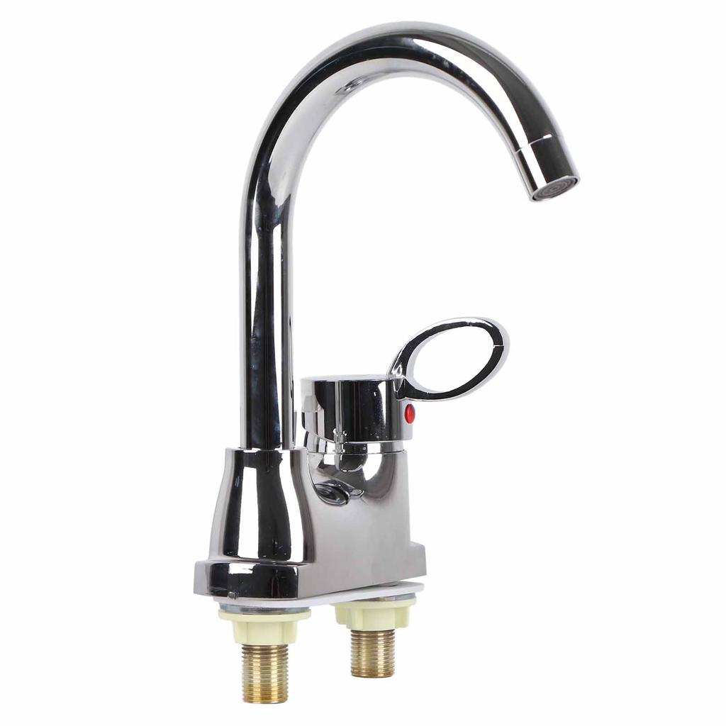 G1/2 Bathroom Basin Faucet Hot and Cold Water Mixer Dual?Hole Water Tap for Kitchen Home