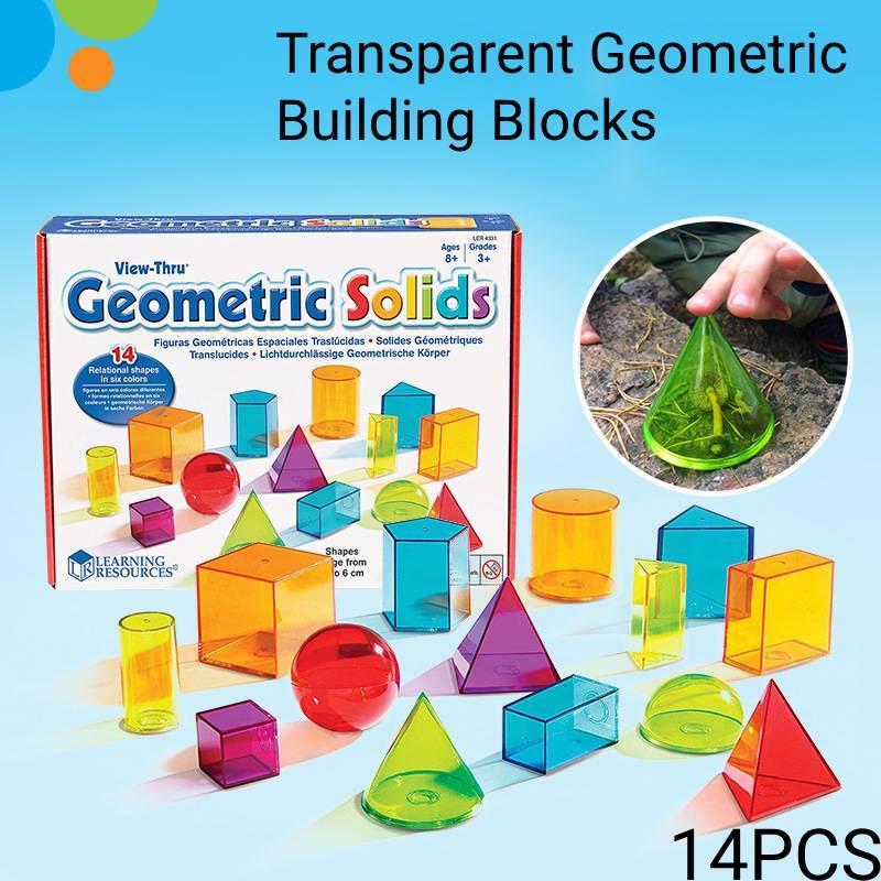 Transparente Geometrische Bausteine Für Kinder Lernmaterialien Lr Baby Mathe Spielzeug
