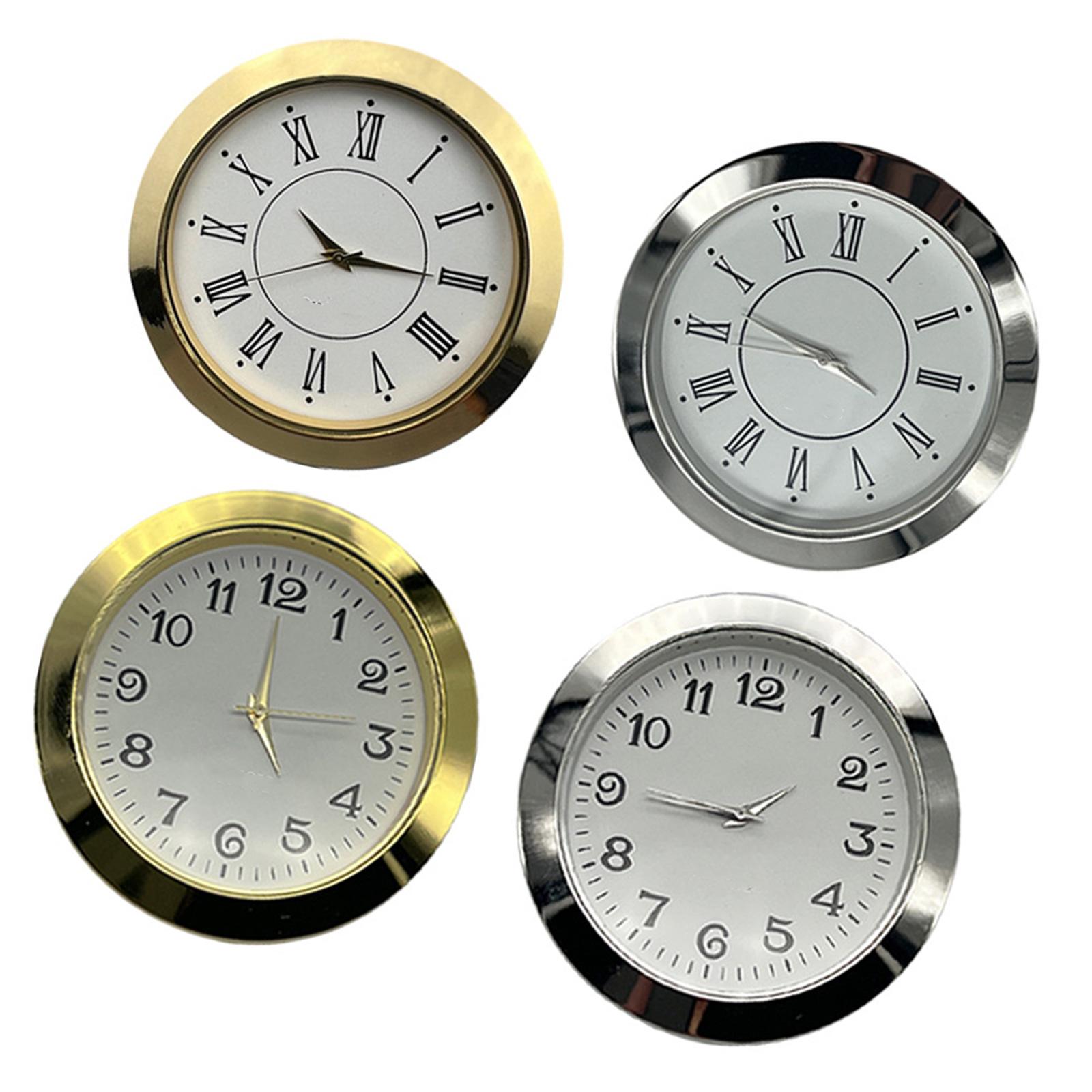 

Набор из 4 кварцевых вставок для циферблата часов 55 мм с арабскими и римскими цифрами для ремонта и декора домашних и офисных часов E