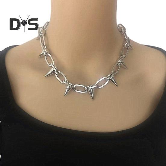 Spike Choker für Frauen Männer Goth Punk Halskette Metall Spike Kette Choker Rock Night Club Nieten Schmuck