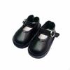 BJD Doll Shoes Handmade 30cm Strap Low Heel Miniature Shoe Model for Hobbyists Black