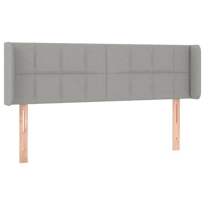 VidaXL Tête de Lit à LED Meuble de Chambre à Coucher Accessoire de Lit Double Tête de Cadre de Lit Intérieur Gris Clair 3123234