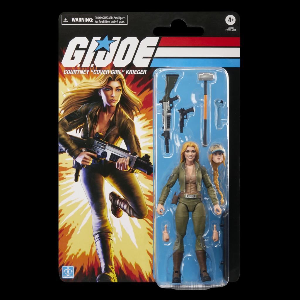 G.I. Joe Classified Series Retro Card Back Courtney [Cover Girl] Krieger, Collectible 6-Inch Action Figure with 9 Accessories