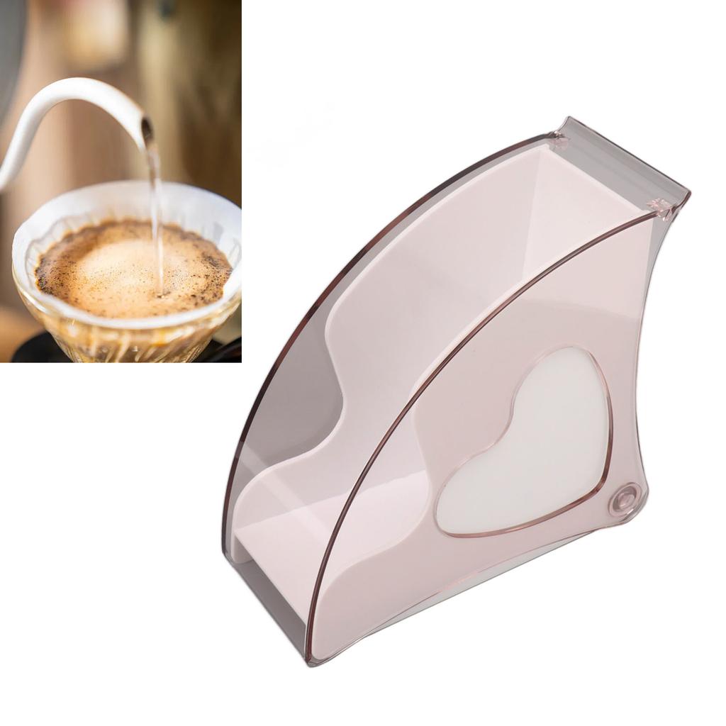 Koffiefilterhouder Opbergruimte Koffiefilterpapier Dispenser Rek met Stofdichte Deksel voor Café