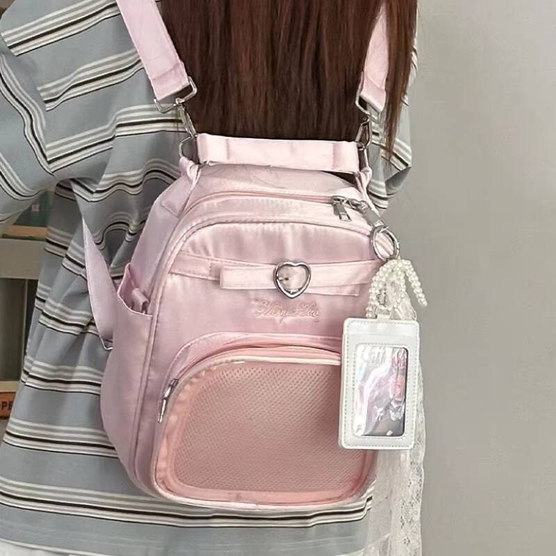 New Y2K Ita Carry Carrier Sweet Girls Transparent Bag Style Ladies' Spacious Casual Tote Bag DIY Display Handbag Rucksacks