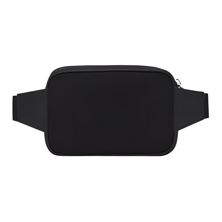 Bally Logo Zipper Closure Fabric And Leather Waist Bag Men Waist Bag Black 6302615