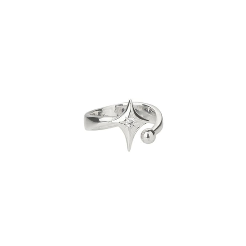 XANADU BOLD SPARKLE RING L SILVER
