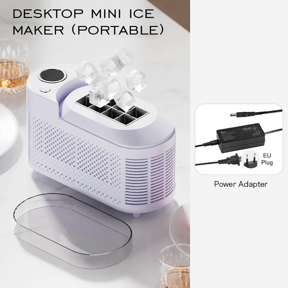 

Маленький 220В 110В льдогенератор Портативный автоматический аппарат для приготовления льда Кухонный гаджет EU 220V Purple