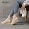 2026 Spring Summer Wedges Comfortable Women's Casual Shoes Breathable Linen Espadrille Pumps Slip-on Daily Wear Shoes Size 34-42