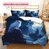Magic Owl Pattern Bedding Home Decoration Birthday Gift (1 * Duvet Cover + 2 * Pillowcase, Without Core)