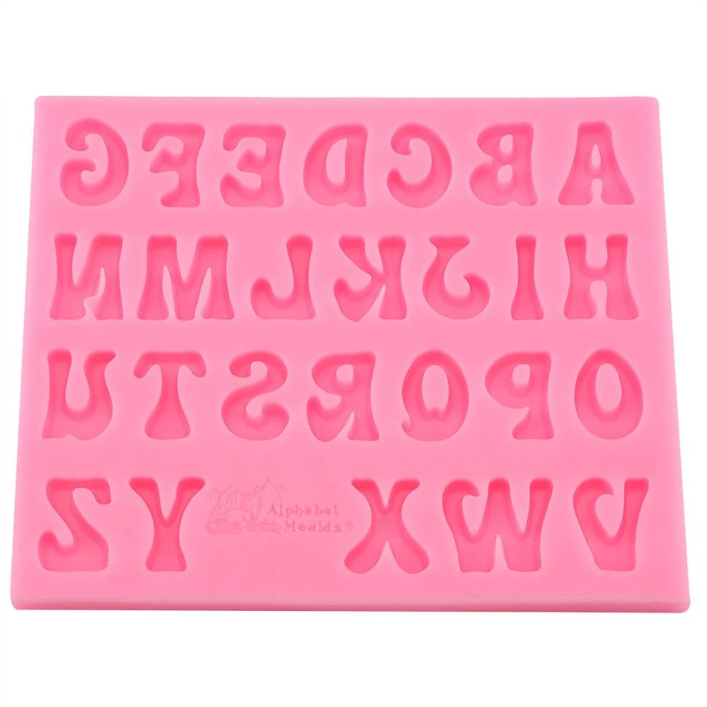 26 Letters Shape Silicone Mold Set Flexible Silicone Chocolate Candy Mold Party Decoration